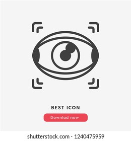 Eye scan icon vector