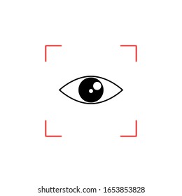 Eye scan icon .vector Illustration. Digital information.Web.