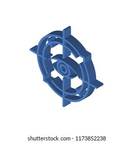 Eye scan isometric left top view 3D icon