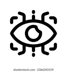 eye scan line icon. vector icon for your website, mobile, presentation, and logo design.