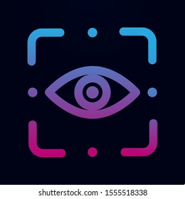 Eye scan nolan icon. Simple thin line, outline vector of Mix icons for ui and ux, website or mobile application