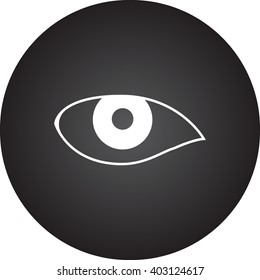 Eye scan protection sign simple icon on  background
