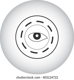 Eye scan sign simple icon on  background