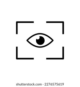 Auge-Scan-Symbol, Sicherheits-Check-Symbol. flache Vektorgrafik für Web-Site oder mobile App..eps