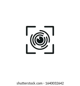 eye scan vector icon on white background