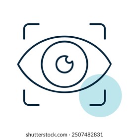 Eye scan vector icon. Retina check symbol. Security sign. Graph symbol for your web site design, logo, app, UI