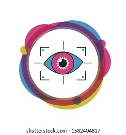 
Eye scan vector icon, security check symbol. Modern, simple flat vector illustration 