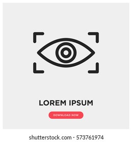 Eye scan vector icon, security check symbol. Modern, simple flat vector illustration for web site or mobile app