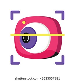Eye Scan Vector style icon. Eps 10 file