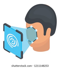 
An eye scanner for biometric verification 
