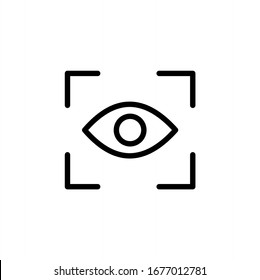 Eye scanner icon. Eyes, vision icon vector illustration