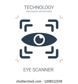 eye scanner icon. high quality filled eye scanner icon on white background. from technology collection flat trendy vector eye scanner symbol. use for web and mobile