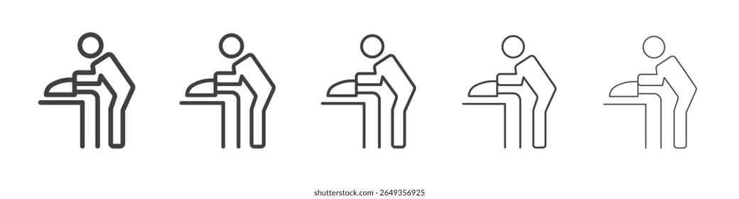 Eye scanner icon Line graphics illustration symbol
