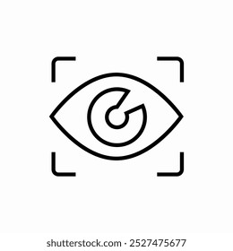 Vector de signo de icono de escáner ocular