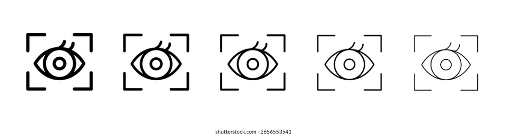 Icono de escáner de ojos ilustración simple logotipo arte