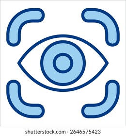 Eye Scanner Icon Single Vector Collection