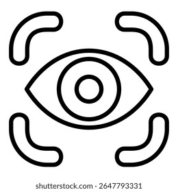 Eye Scanner Icon Single Vector Collection