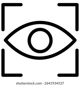 Eye scanner icon Thin line vector design