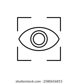 Eye scanner icon Vector logo set flat