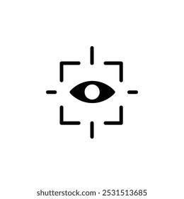 Eye scanner icon web design in vector