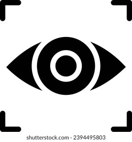 Eye scanner single vector line icon