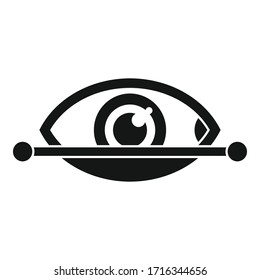 Authentifizierungssymbol für Augenüberprüfung. Einfache Illustration der Vektorillustration für die Authentifizierung von Augen beim Web-Design einzeln auf weißem Hintergrund