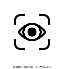 eye scanning icon vector eye retina scan 