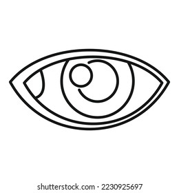 Eye science icon outline vector. Eyeball view. See watch