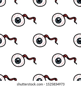 eye seamless doodle pattern, vector illustration