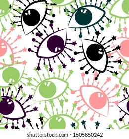 eye seamless pattern. eps10 vector illustration