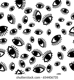 Eye seamless pattern . Seamless eyes design concept pattern, vector illustration