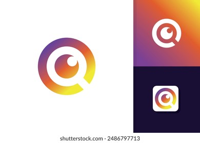 Plantilla de Vector de diseño de logotipo eye search