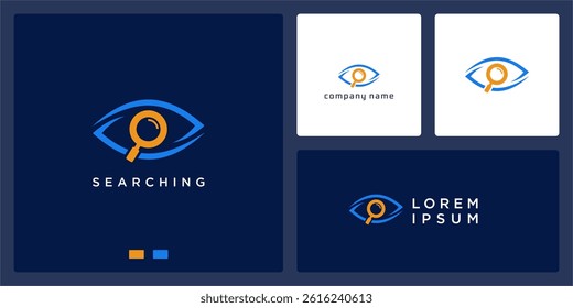 Eye search logo magnifying glass