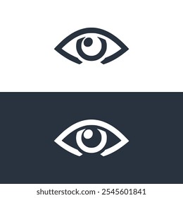 Diseño de Plantilla de Ilustración vectorial de logotipo de tecnología de conexión de seguridad ocular