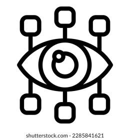 Eye security guard icon outline vector. Safety police. Shield secure