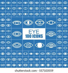 Eye, See, Look, Watch and Vision Vector Flat Icons.