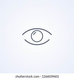 Eye, see, vector best gray line icon on white background , EPS 10