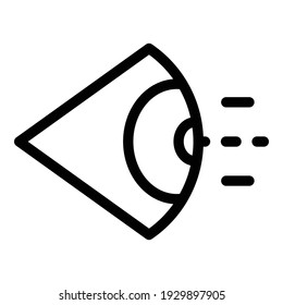 Eye sense icon. Outline eye sense vector icon for web design isolated on white background