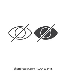 Eye, Sensitive Content. Vector Icon Template