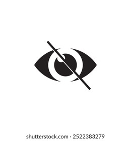 Eye sensitive content visibility vector logo design