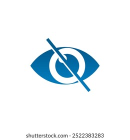 Eye sensitive content visibility vector logo design