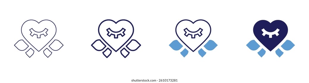 Eye sensitivity treatment icon in 4 different styles. Thin Line, Line, Bold Line, Duotone. Duotone style. Editable stroke.