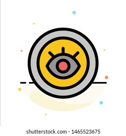 Eye, Service, Support, Technical Abstract Flat Color Icon Template. Vector Icon Template background