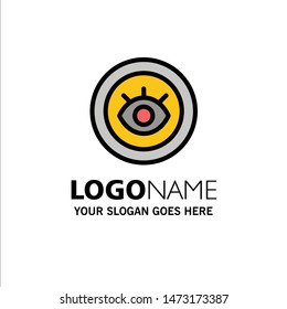 Eye, Service, Support, Technical Business Logo Template. Flat Color