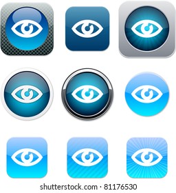 Eye Set of apps icons. Vector illustration.