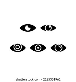 Eye set icon isolated on white background