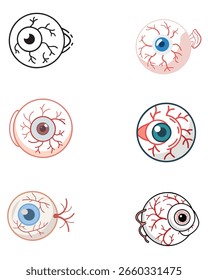 Conjunto de ojos ilustración de diseño de Vector