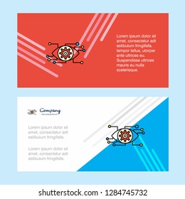 Eye setting  abstract corporate business banner template, horizontal advertising business banner.
