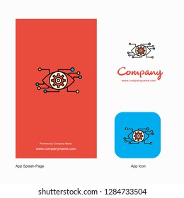 Eye setting  Company Logo App Icon and Splash Page Design. Creative Business App Design Elements