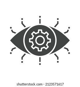 Eye Setting icon vector image. Suitable for mobile apps, web apps and print media.